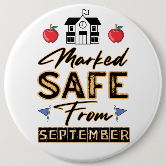 Schaltfläche "Sicher ab September" Button (Vorderseite)