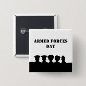 Schaltfläche Silhouetten für den Tag der Streitkrä Button (Vorne & Hinten)