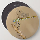 Schaltfläche "Skimmer Dragonfly Insect Female" (CC Button (Vorne & Hinten)