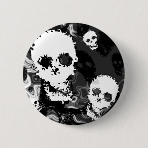 Schaltfläche Skull Specters B&W Button