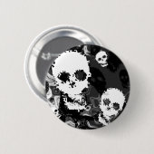 Schaltfläche Skull Specters B&W Button (Vorne & Hinten)