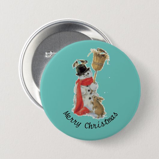 Schaltfläche "Snowman and Friends" Button (Vorne & Hinten)