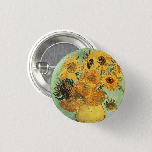 Schaltfläche Sonnenblumen Button (Vorne & Hinten)