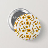 Schaltfläche Sonnenblumenweizen Button (Vorne & Hinten)