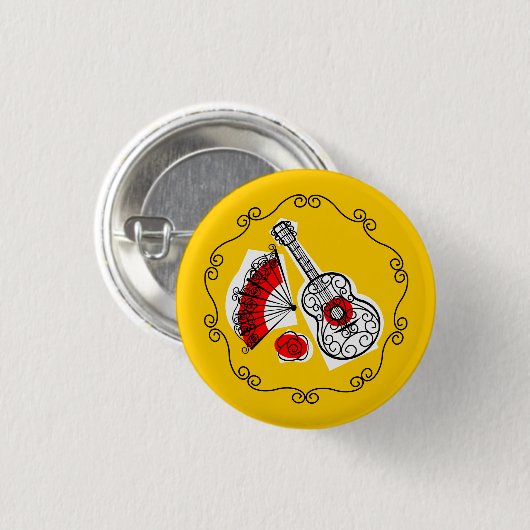 Schaltfläche "Spanische Souvenirgrenzen" Button (Vorne & Hinten)