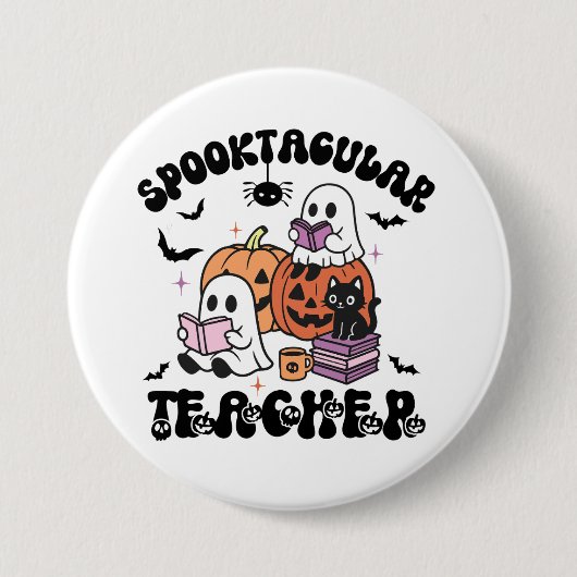 Schaltfläche "Spooktacular Teacher Ghosts Hallowee Button (Vorderseite)