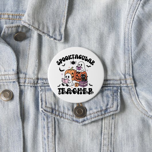 Schaltfläche "Spooktacular Teacher Ghosts Hallowee Button (Beispiel)