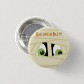 Schaltfläche "Spooky Mummy Head"-Halloween-Party Button (Vorne & Hinten)