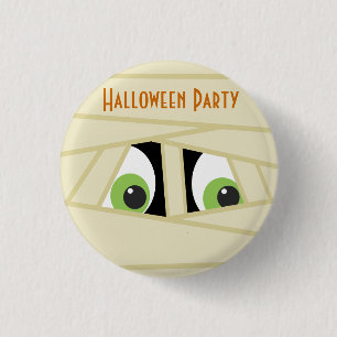 Schaltfläche "Spooky Mummy Head"-Halloween-Party Button