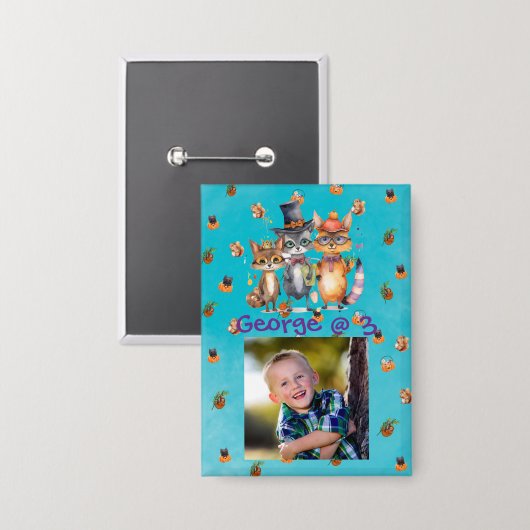 Schaltfläche "Spooky Party Animes Kindergeburtstag Button (Vorderseite/Rückseite)