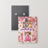 Schaltfläche "Spooky Party Animes Kindergeburtstag Button (Vorderseite/Rückseite)