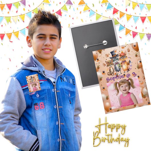 Schaltfläche "Spooky Party Animes Kindergeburtstag Button