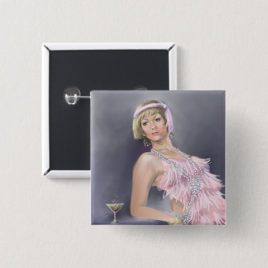 Schaltfläche "Springtime Flapper" Button (Vorne & Hinten)