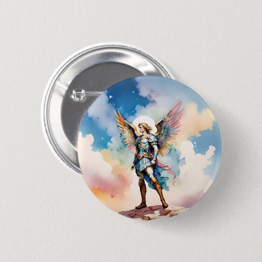 Schaltfläche St. Michael Archangel Button (Vorne & Hinten)
