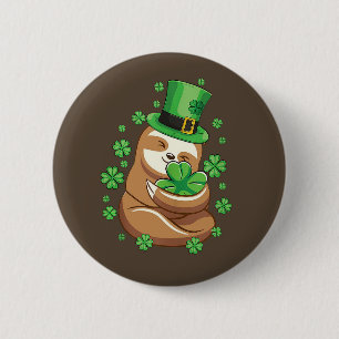Schaltfläche "St. Patrick's Day Sloth" Button