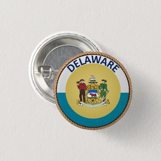 Schaltfläche Staat des Siegels "Delaware" Button (Vorne & Hinten)