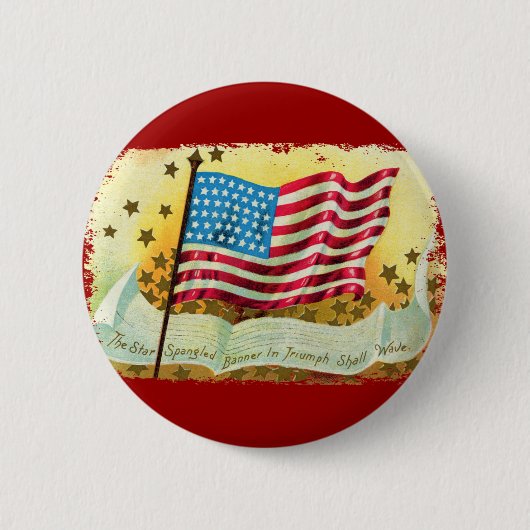 Schaltfläche "Star Spangle Banner American Flag" Button (Vorderseite)