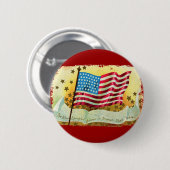 Schaltfläche "Star Spangle Banner American Flag" Button (Vorne & Hinten)