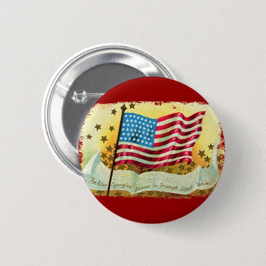 Schaltfläche "Star Spangle Banner American Flag" Button (Vorne & Hinten)