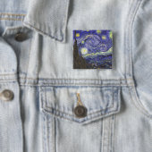 Schaltfläche Starry Night by Van Gogh Button (Beispiel)