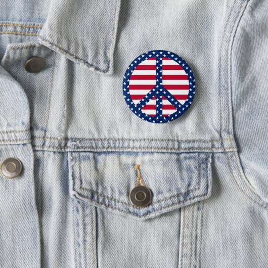 Schaltfläche "Stars & Stripes Peace Symbol" Button (Beispiel)