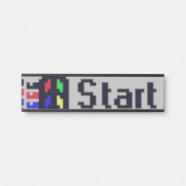 Schaltfläche Start Türschild