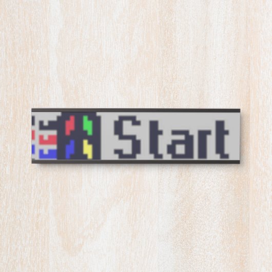 Schaltfläche Start Türschild (Vorderseite )
