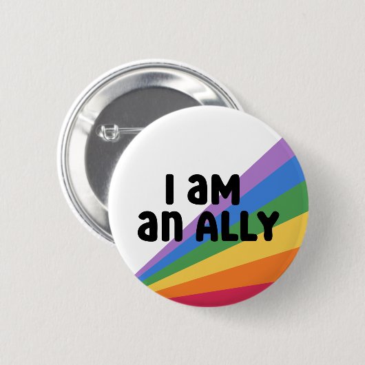 Schaltfläche "Stolz-Ally-Regenbogen-Pride" Button (Vorne & Hinten)