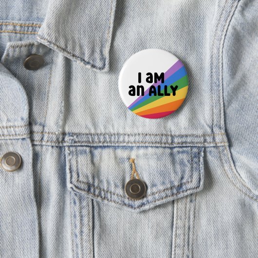 Schaltfläche "Stolz-Ally-Regenbogen-Pride" Button (Beispiel)