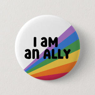 Schaltfläche "Stolz-Ally-Regenbogen-Pride" Button