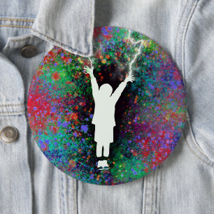 Schaltfläche Stormy Weather Pinback Button