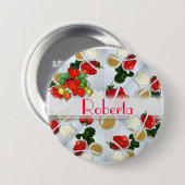 Schaltfläche Strawbername ~ Schaltfläche/Button Button (Vorne & Hinten)