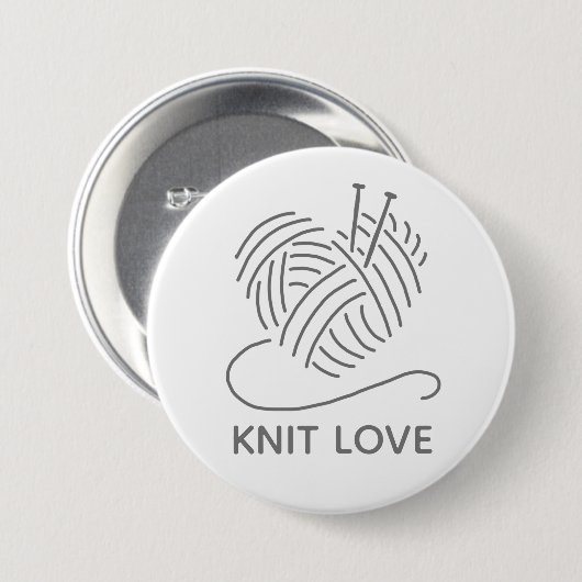 Schaltfläche Strick Liebe Button (Vorne & Hinten)