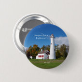 Schaltfläche Sturgeon Point Lighthouse Button (Vorne & Hinten)