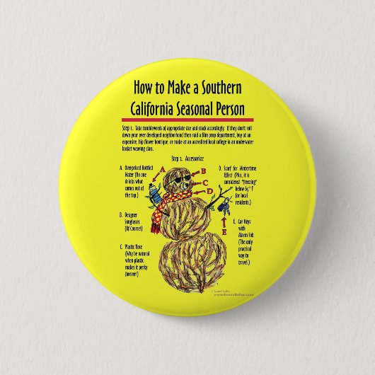 Schaltfläche "Südkalifornische Person" Button (Vorderseite)