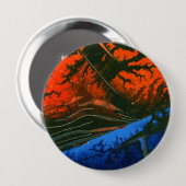 Schaltfläche "Sumpffeuer 6" Abstrakte Kunst Button (Vorne & Hinten)