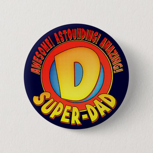 Schaltfläche "Super Vater Vatertag" Button (Vorderseite)