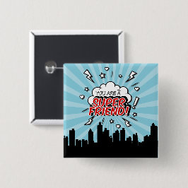 Schaltfläche "Superhero Friend Comic Valentine" Button