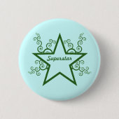 Schaltfläche Superstar Wirbel, Forest Green Button (Vorderseite)