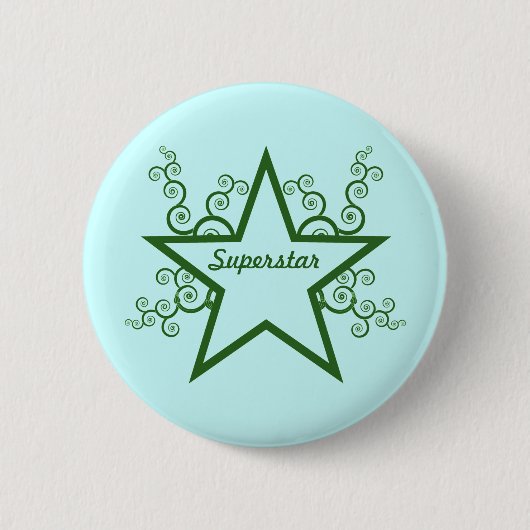 Schaltfläche Superstar Wirbel, Forest Green Button (Vorderseite)