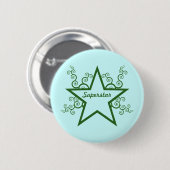Schaltfläche Superstar Wirbel, Forest Green Button (Vorne & Hinten)