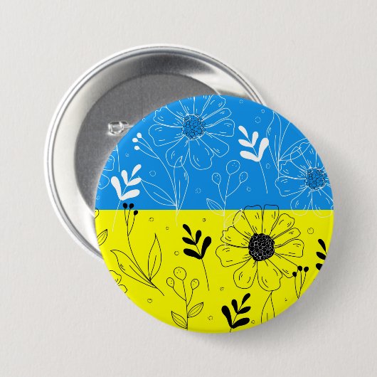 Schaltfläche "Support für die Ukraine" Button (Vorne & Hinten)