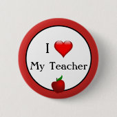 Schaltfläche "Support" für meinen Lehrer Liebe Button (Vorderseite)