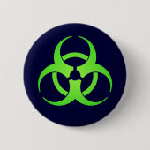 Schaltfläche Symbol für grüne Biogefährdung Button (Vorderseite)