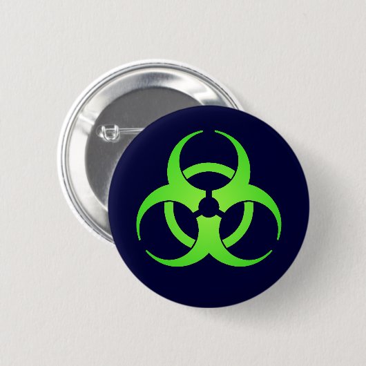 Schaltfläche Symbol für grüne Biogefährdung Button (Vorne & Hinten)
