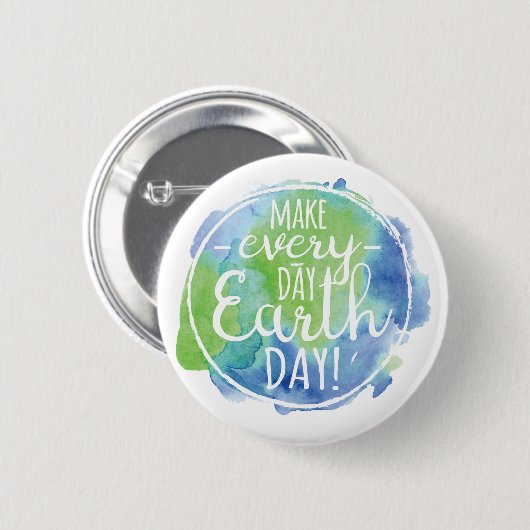 Schaltfläche "Tag der Erde" Button (Vorne & Hinten)