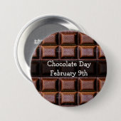 Schaltfläche "Tag der Schokolade Februar Feiertage Button (Vorne & Hinten)
