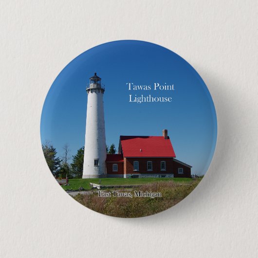 Schaltfläche Tawas Point Lighthouse Button (Vorderseite)