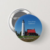 Schaltfläche Tawas Point Lighthouse Button (Vorne & Hinten)