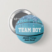 Schaltfläche "Team Boy" für Basketball Gender Reve Button (Vorne & Hinten)